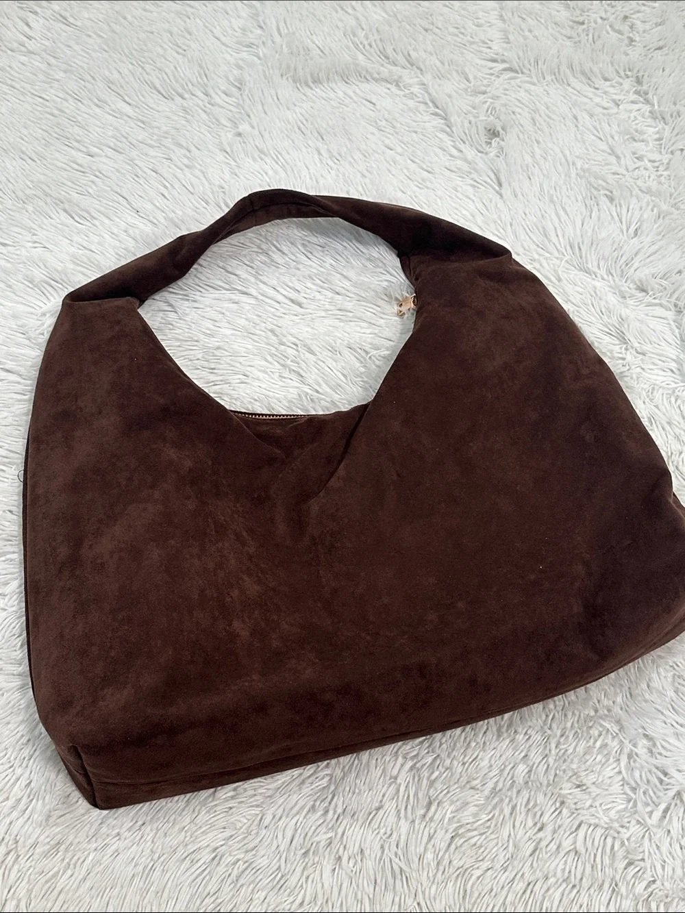 🟣 A New Day Large Faux Suede Shoulder Bag